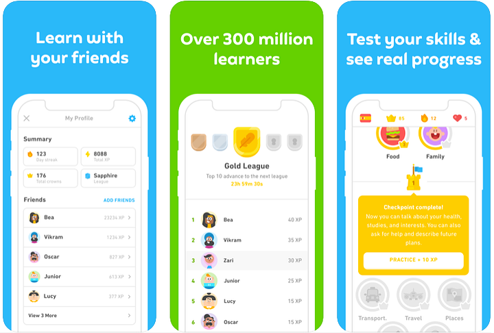 Duolingo uses gamification